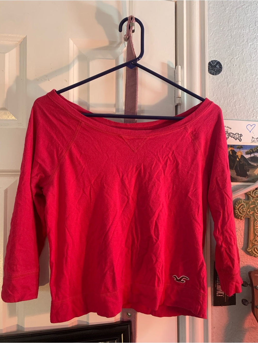Hollister off the shoulder wide neck top